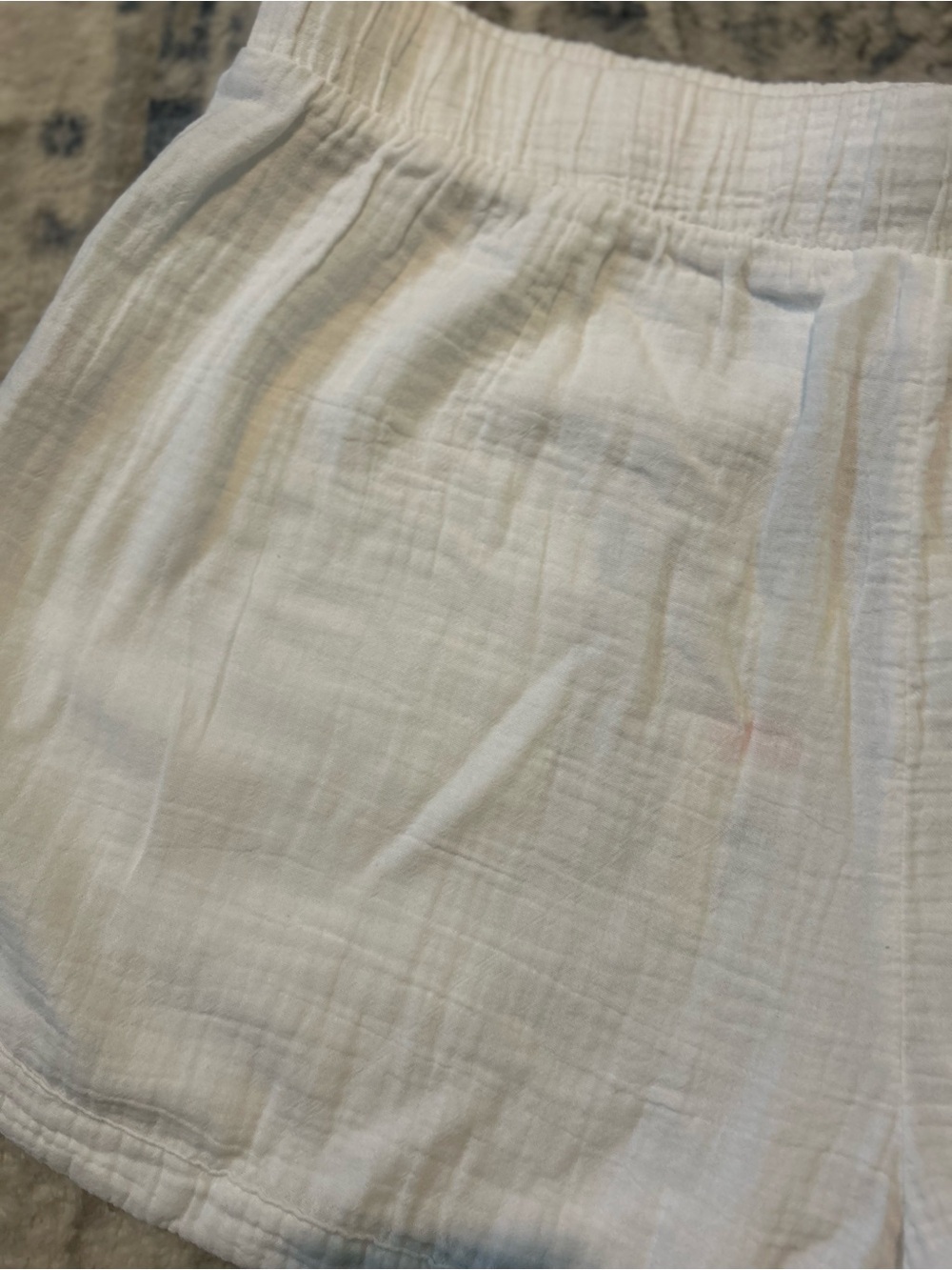 Calla White Drawstring Women’s Lounge Shorts - Picture 7 of 9